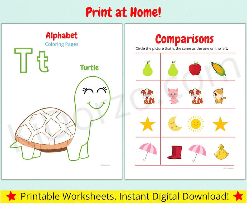 Preschool Printable Bundle - Print At Home