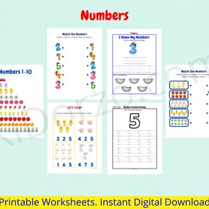 Preschool Printable Bundle - Learn Numbers 1 - 20