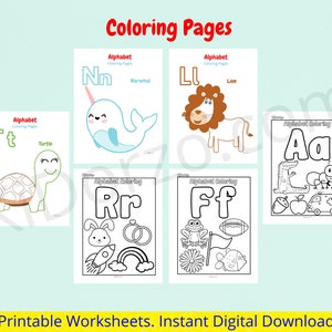 Preschool Printable Bundle - Learn Colors with Coloring Pages