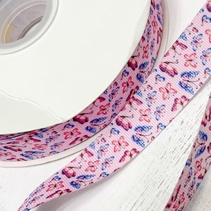 Schmetterling Band Rosa und Lila Schmetterling Ripsband Schmetterling Dusche Dekor Schmetterling Thema Band für Haarschleife - 1 YARD -