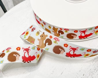 Woodland Ribbon Fox Ribbon Wild One Ribbon and Woodland Decor Woodland Decor for Baby Shower Fox Ribbon - 1 YARD -