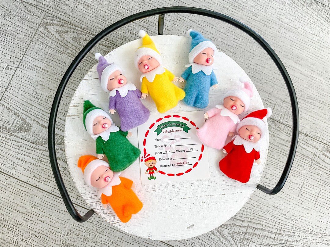 Baby Elfs Toys, Elf Babies, Elf Games, Christmas Elf Ideas, Shelf Decor