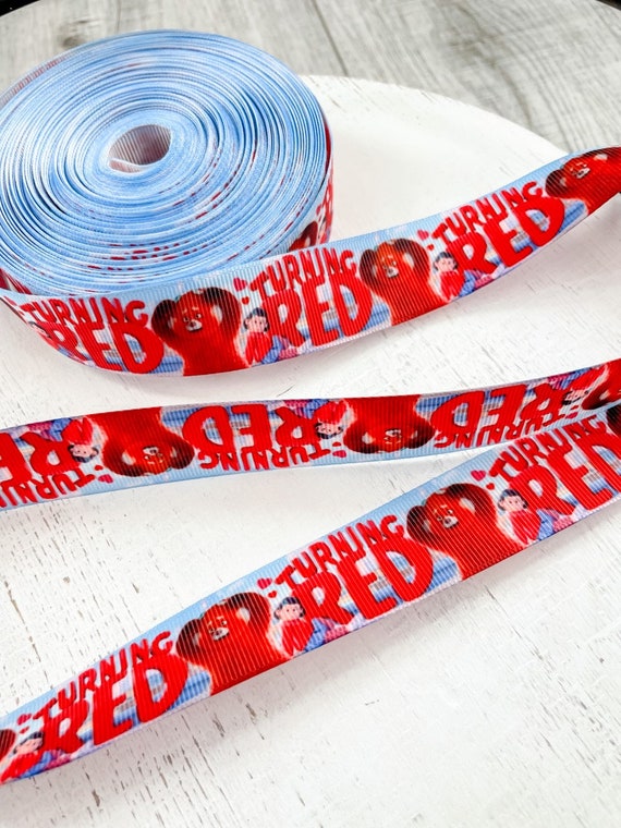 Turning Red Ribbon, Grosgrain Ribbon, Turning Red Hair Bow Ribbon