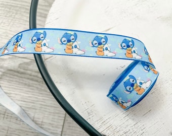Baby-Stich-Band, blaues Stich-Band, 1 Zoll blaues Stich-Band, Baby-Dusche-Dekor, blaues Stich-Band - 1 YARD -
