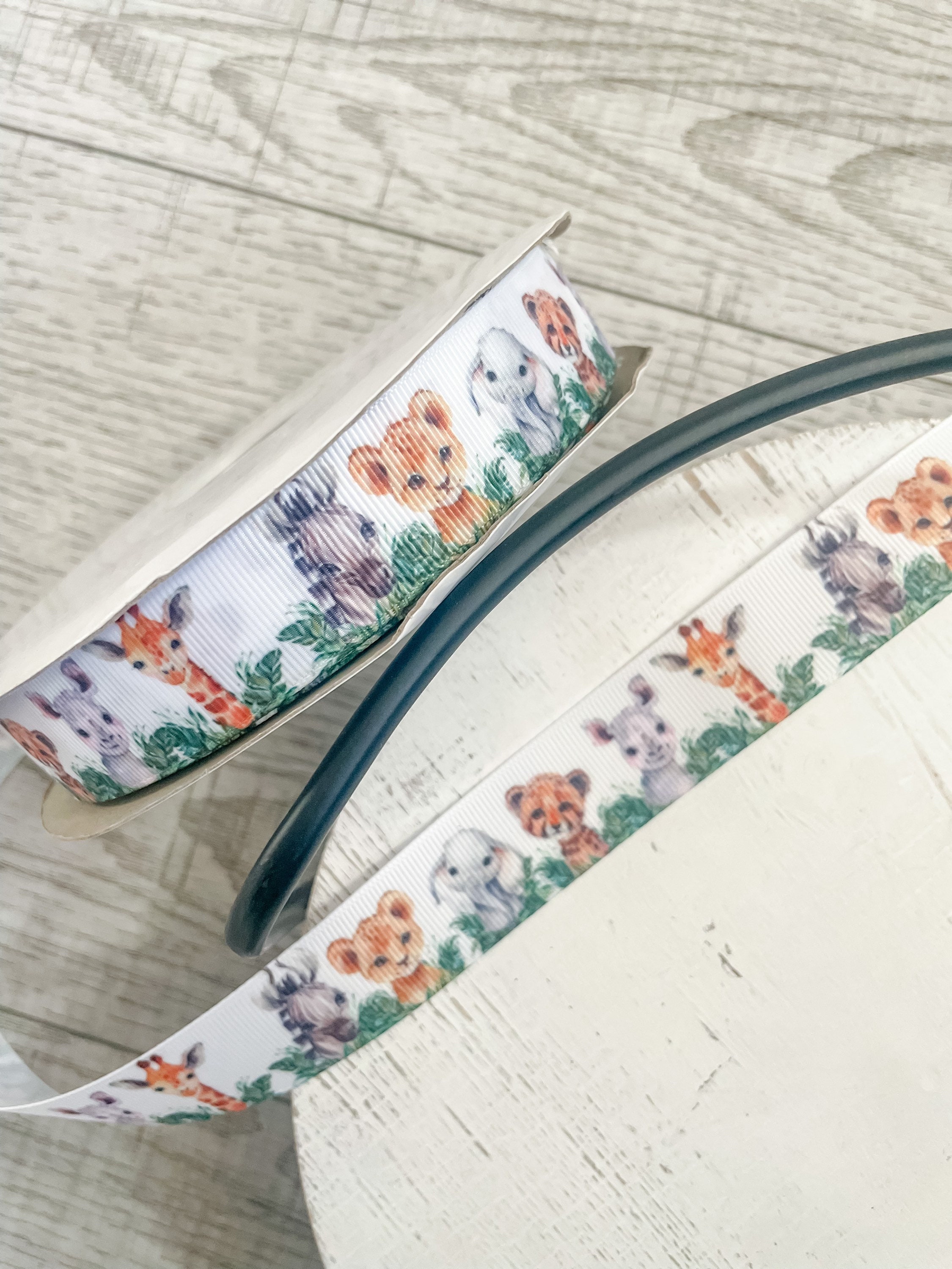 Gitaffe Ribbon Jungle Safari Ribbon, Boy Baby Safari Ribbon, Safari Jungle Monkey ...