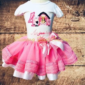 Farm Birthday Outfit, Cow Theme Birthday Tutu, Cow Birthday Outfit, Farm Animal Birthday