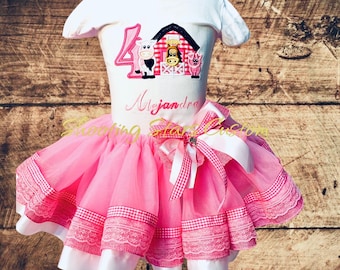 Farm Birthday Outfit, Cow Theme Birthday Tutu, Cow Birthday Outfit, Farm Animal Birthday