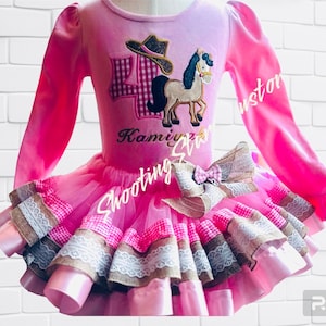 First Birthday tutu, cowgirl tutu set, Barnyard Birthday Outfit, horse Birthday Outfit, Western Tutu outfit.  Tutu Set, 2nd 3rd Birthday