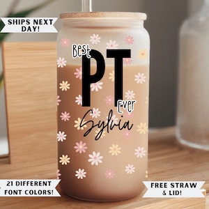 Personalized Physical Therapy Cup with Straw Physical Therapy Gifts for Physical Therapist Graduation Gift PT Graduation Gift PT Frosted Cup