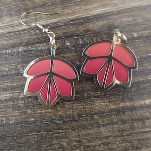 fall leaves, statement earrings, lightweight earrings, clay earrings, handmade earrings, fall earrings, gift for her, handmade earrings