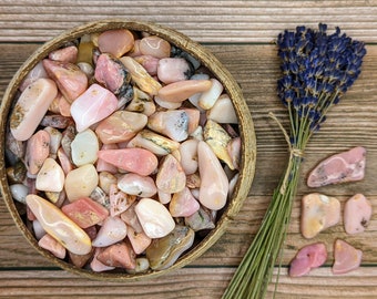 Trommelstein Pink Opal Kristalle: Ethisch bezogen, Herz-Chakra Stein