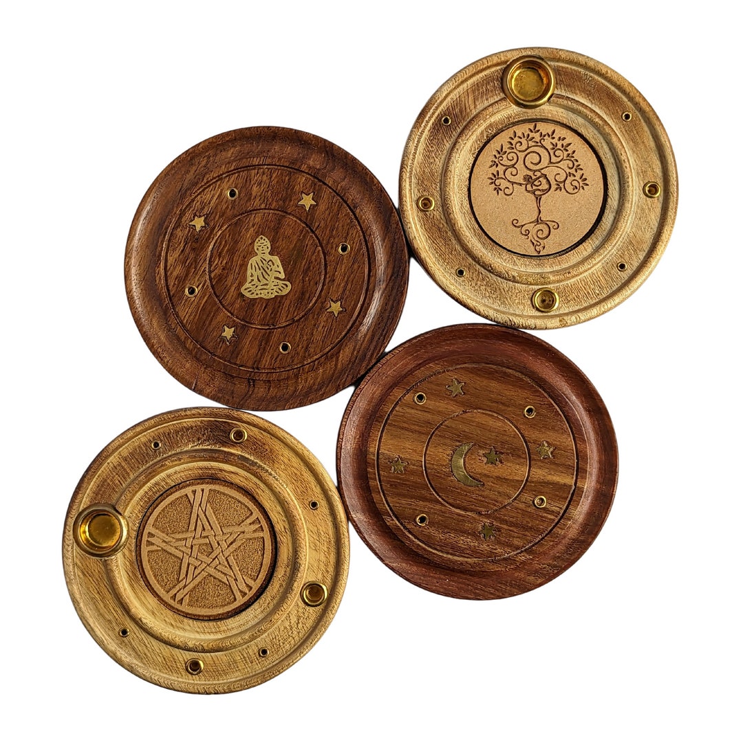 Wooden Incense Burner Plates Sustainably Sourced Etsy