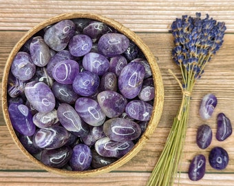 Amethyst Tumbled Crystal, Ethically Sourced Crystals, Eco-friendly Packaging, Amethyst Crystal