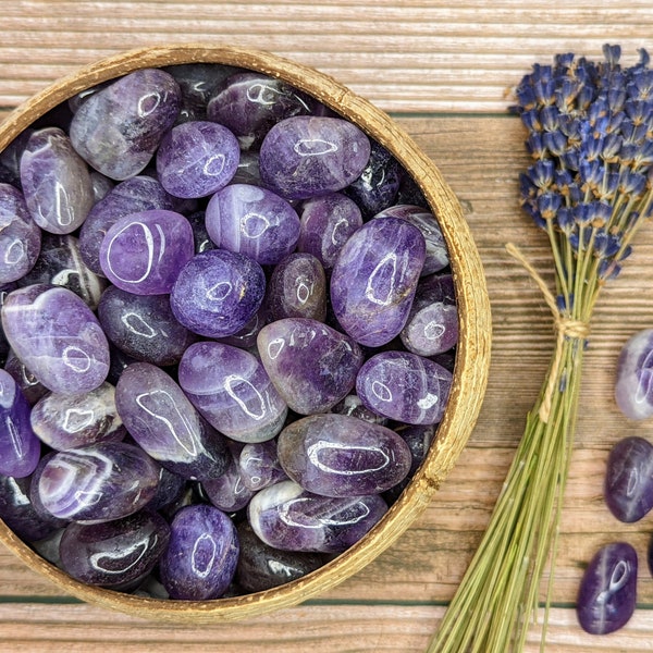 Amethyst Tumbled Crystal, Ethically Sourced Crystals, Eco-friendly Packaging, Amethyst Crystal