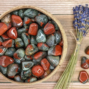 Bloodstone Tumbled Crystal, Ethically Sourced Crystals, Eco-friendly Packaging, African Bloodstone (Seftonite)