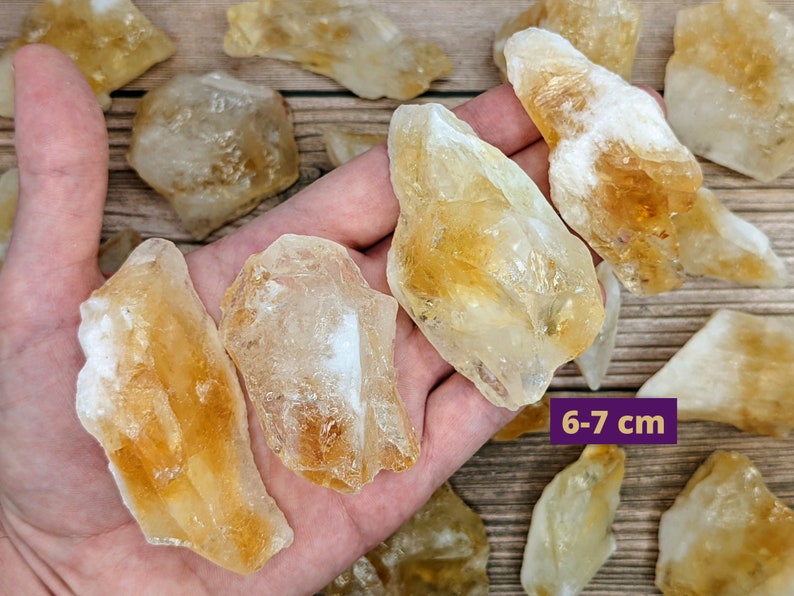 Citrine Raw, Ethically Sourced Crystals, Eco-friendly Packaging, Citrine Crystal 6-7 cm