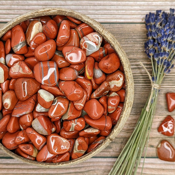 Red Jasper Tumbled Crystal, Ethically Sourced Crystals, Eco-friendly Packaging, Red Jasper Crystal