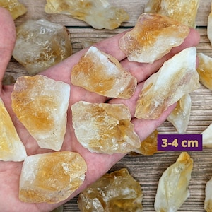 Citrine Raw, Ethically Sourced Crystals, Eco-friendly Packaging, Citrine Crystal 3-4 cm