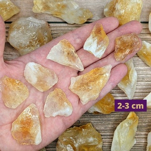 Citrine Raw, Ethically Sourced Crystals, Eco-friendly Packaging, Citrine Crystal 2-3 cm