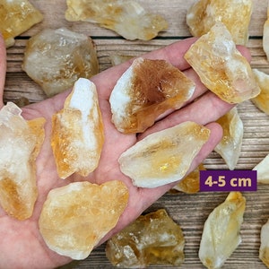 Citrine Raw, Ethically Sourced Crystals, Eco-friendly Packaging, Citrine Crystal 4-5 cm