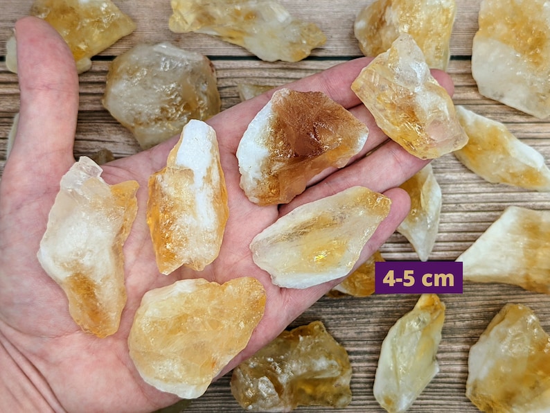 Citrine Raw, Ethically Sourced Crystals, Eco-friendly Packaging, Citrine Crystal 4-5 cm