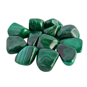 Malachite Tumbled Crystal, Ethically Sourced Crystals, Eco-friendly Packaging, Malachite Crystal