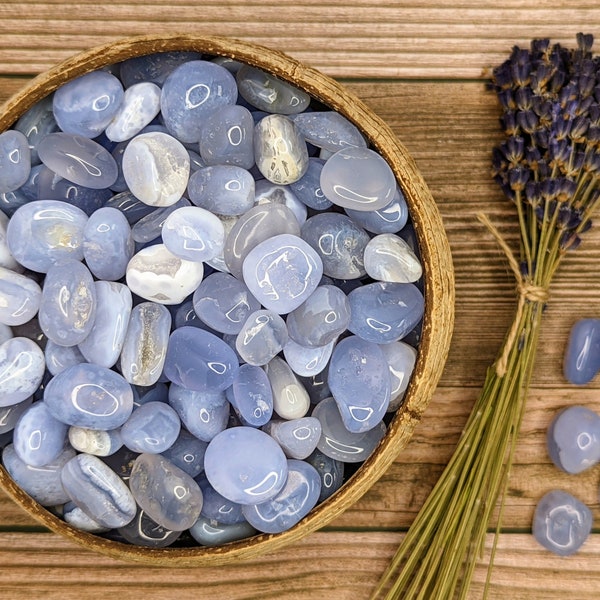 Blue Chalcedony Bulk, Ethically Sourced Crystals, Eco-friendly Packaging, Bulk Crystals