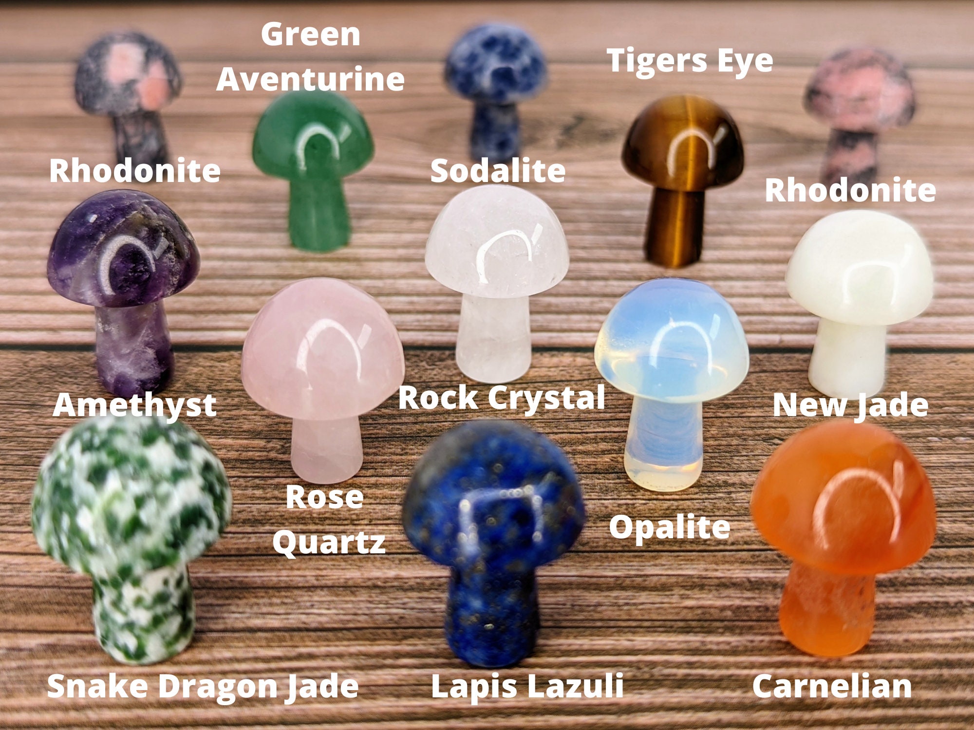 Crystal Mushrooms, Ethically Sourced Crystals, Eco-friendly Packaging, Mushroom Crystals
