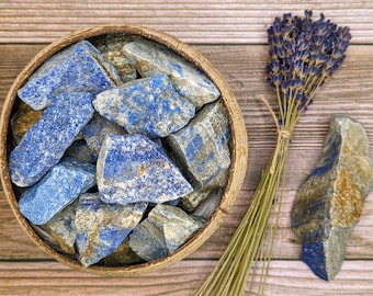 Raw Lapis Lazuli, Ethically Sourced Crystals, Eco-friendly Packaging, Lapis Lazuli Stone