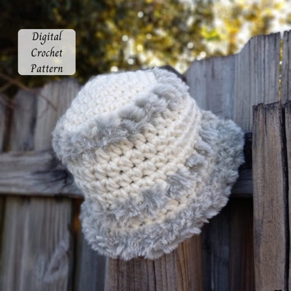 PATTERN ONLY: Crochet Fur Elise Bucket Hat Pattern; PDF 
