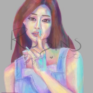TWICE Kpop Girl Group Fan Art - Sana Minatozaki K-pop Fan Art - Digital Painting of Sana - Digital Portrait for KPOP lover - ONCE fan gift