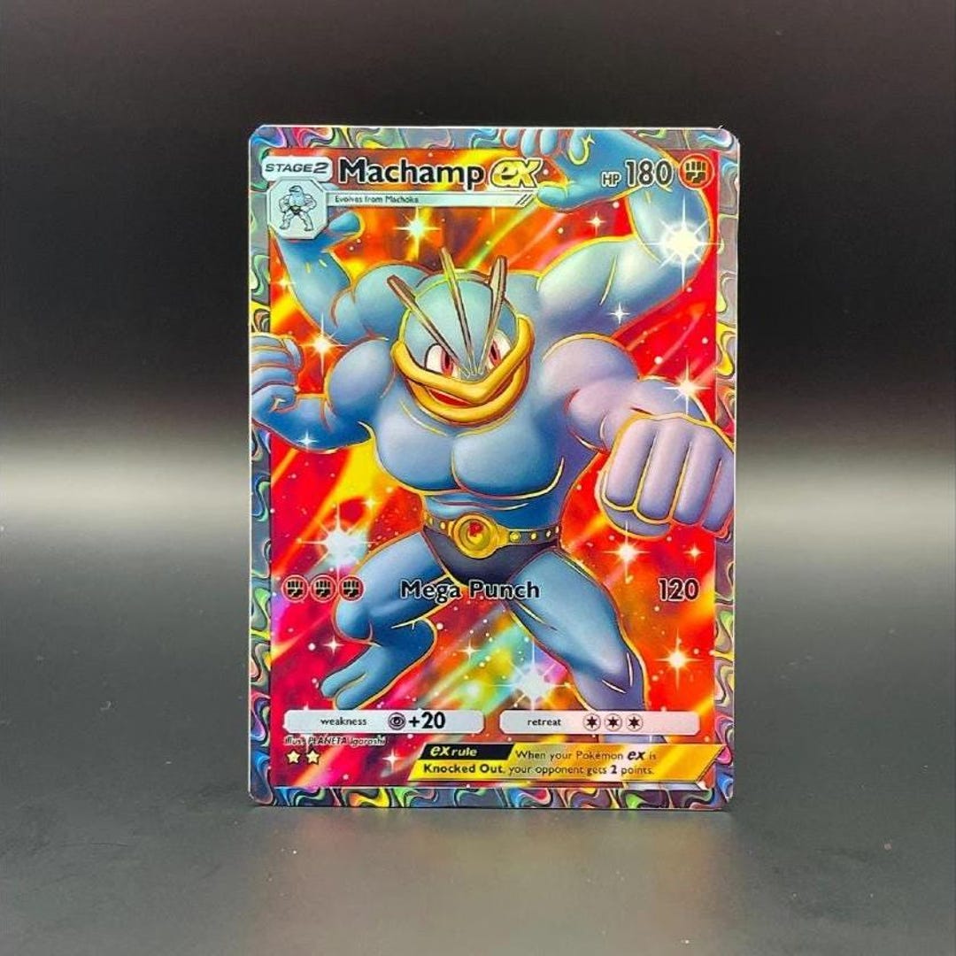 Fan Art Pokemon TCG Pocket Machamp EX Holo Full Art | Genetic Apex - Etsy