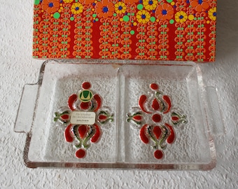 Plat de service en cristal de Walther Glas, Allemagne 1960-1970