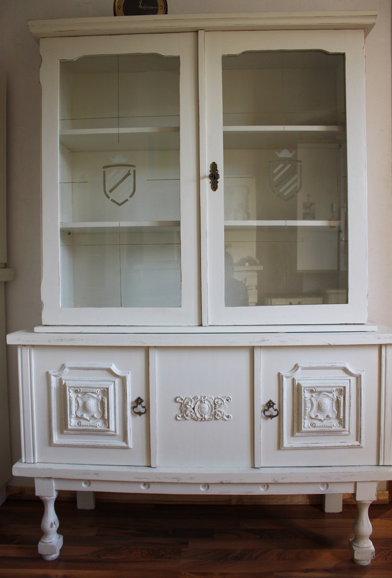 Omas Schrank, Schrank mit Vitrine, Shabby Chic Bild 1