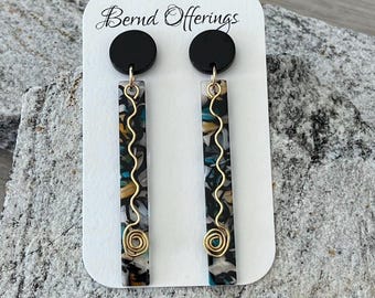 Acrylic Bar Earrings