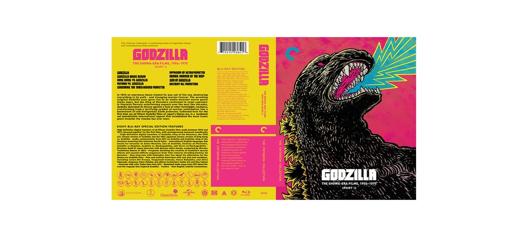 Custom Godzilla Collection Showa Era Blu-ray Cover W/ Case no