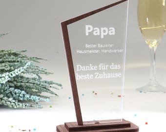 Personalized Acrylic Award • Top Design • Custom Engraved • Gift for Employees, Clubs & Anniversaries • Modern Award