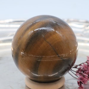 Tiger Eye Rough Stone Ball 45 mm Gemstone Ball ~Grind Yourself ~Meditation ~Healing Stone ~Collector ~Minerals Crystal Ball