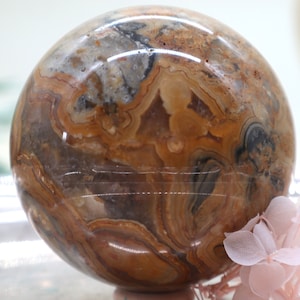 XL LARGE Mexico Crazy Lace Agate Ball 70 mm GEMSTONE BALLS ~ wonderful play of colors ~ Mystical Natural Crystal Sphere ~ Magical