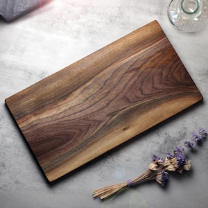Solid One Piece Hardwood Cutting Board – Walnut, Cherry, Maple – Custom Engraved, Wood Charcuterie Board, Personalized Wedding Gift