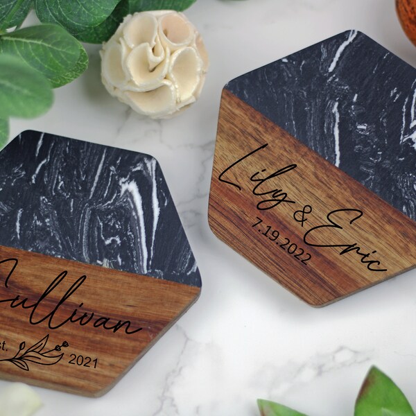 Hexagon Coasters Etsy