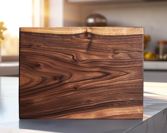 Solid One Piece Cutting Board – Walnut, Cherry, Maple – No Glue Single Piece of Hardwood, Wood Personalized Charcuterie Board, Wooden Boards