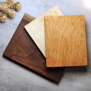Solid One Piece Cutting Board – Walnut, Cherry, Maple – Single Piece of Hardwood, Wood Personalized Charcuterie Board, Wooden Serving Boards