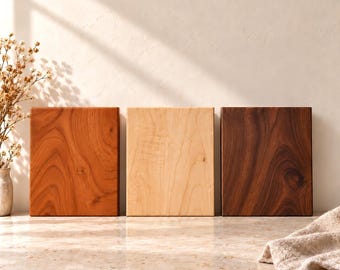 Solid One Piece Cutting Board – Walnut, Cherry, Maple – No Glue Single Piece of Hardwood, Wood Personalized Charcuterie Board, Wooden Boards