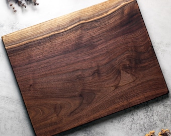 Solid One Piece Hardwood Cutting Board – Walnut, Cherry, Maple – Custom Engraved, Wood Charcuterie Board, Personalized Wedding Gift