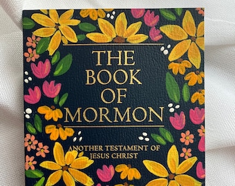 Hand-Painted Sunflower Book of Mormon