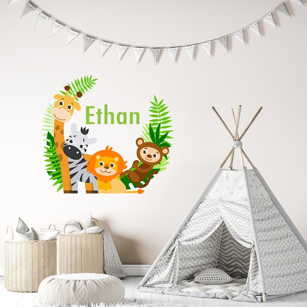 Jungle Theme Decals Etsy