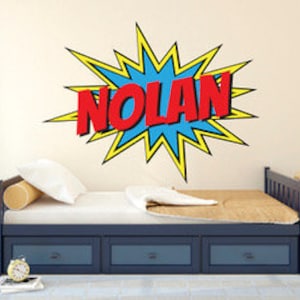 Custom Comic Name Wall Decal - Personalized Comic Name - Superhero Wall Decal