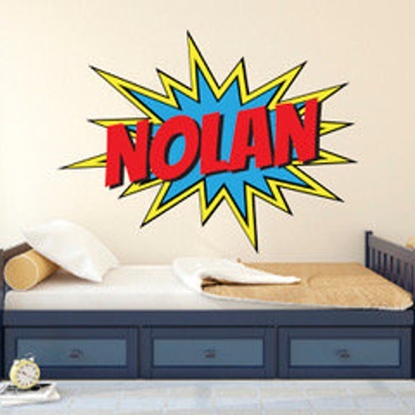 Superhero Wall Decal Etsy