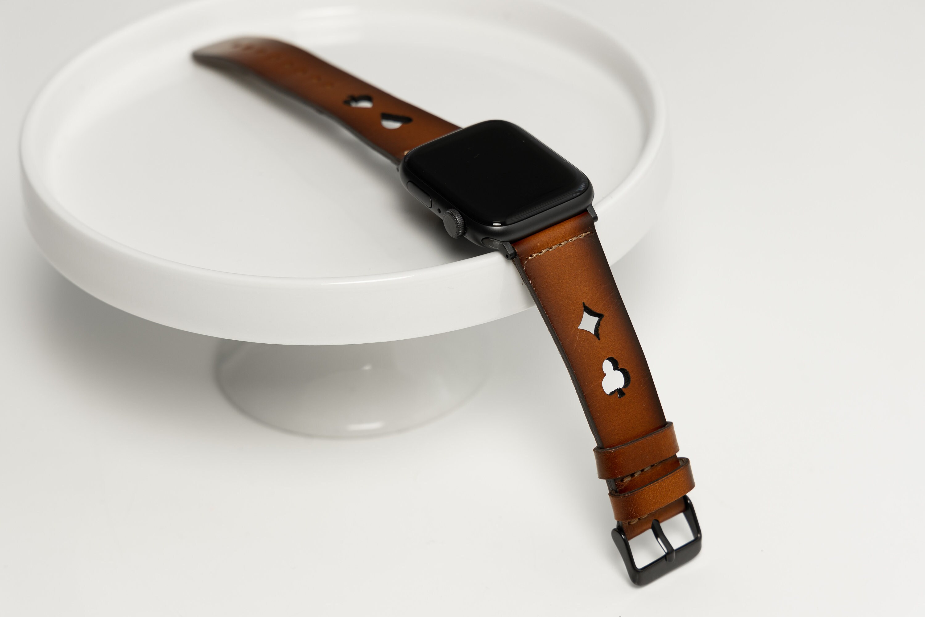 Apple Watch Leather Band Personalized Apple Watch Band 45mm Etsy UK